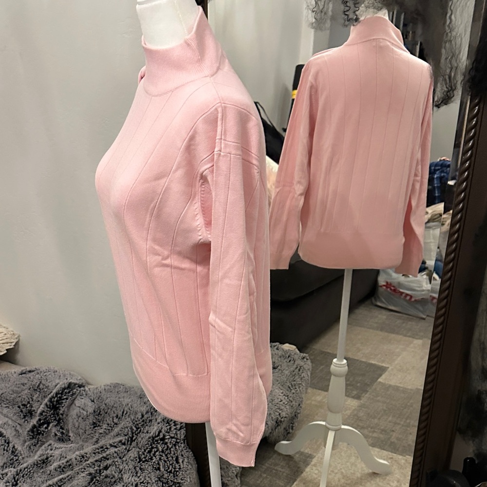 Dress Barn Soft Pink Turtleneck Sweater